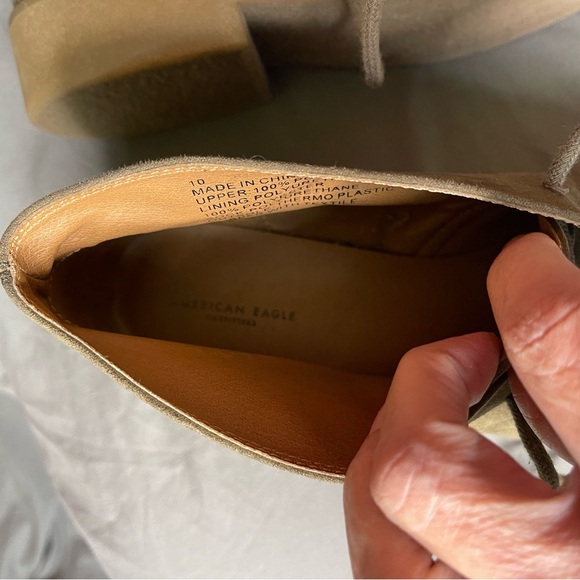 American Eagle Vegan Suede Olive Desert bootie Size 10 - Picture 6 of 7